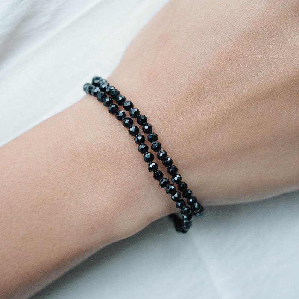 Bracciale protezione tormalina nera Mirai