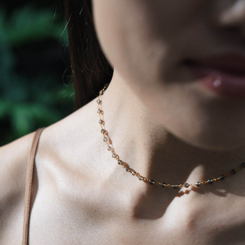 Collana liberazione sussurri quarzo fume'