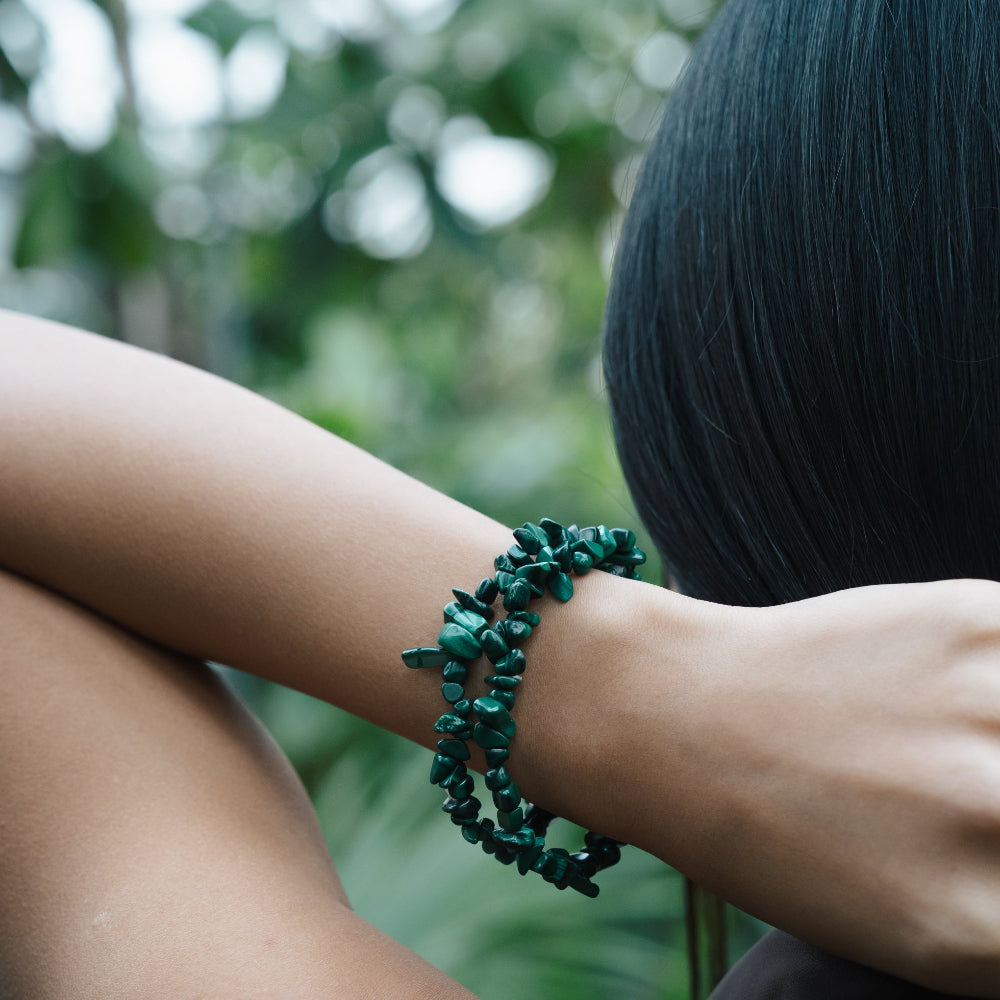 bracciale chips cambiamento malachite mirai