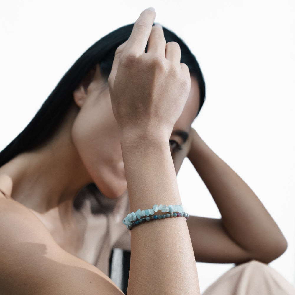 bracciale chips chiarezza aquamarina mirai 